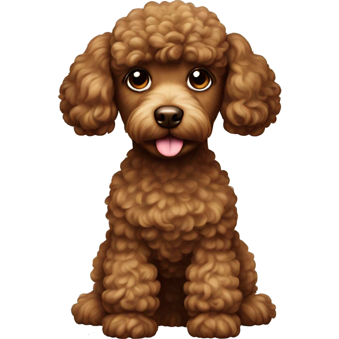 Poodle dog brown  emoji