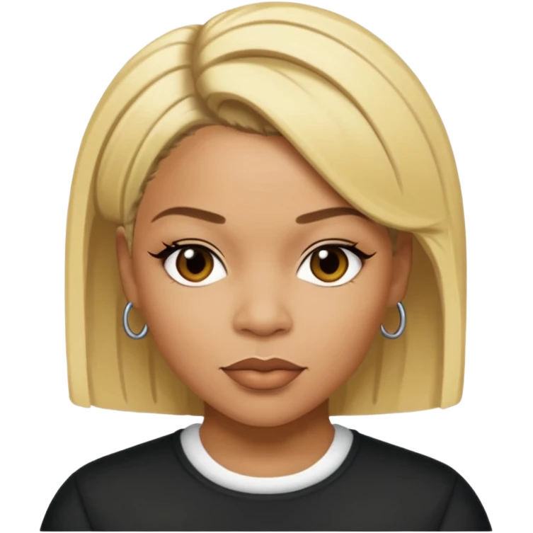 Tionne T-Boz Watkins with short blonde hair emoji