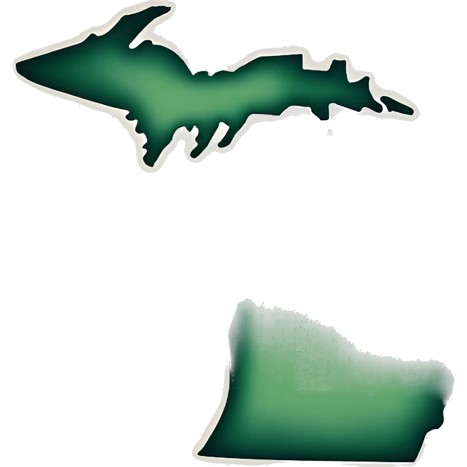 Michigan hand map emoji