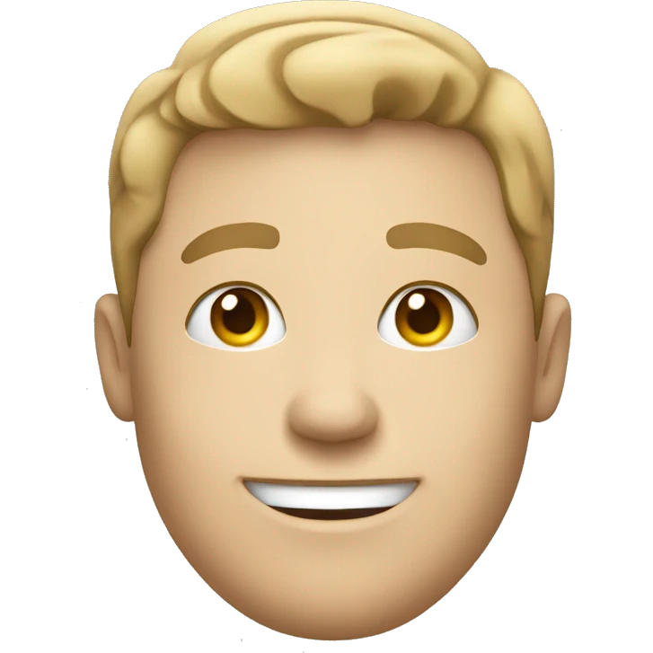 white man smiling working in online support emoji