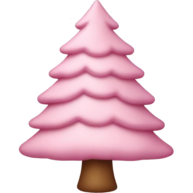 Pastel pink Christmas tree  emoji