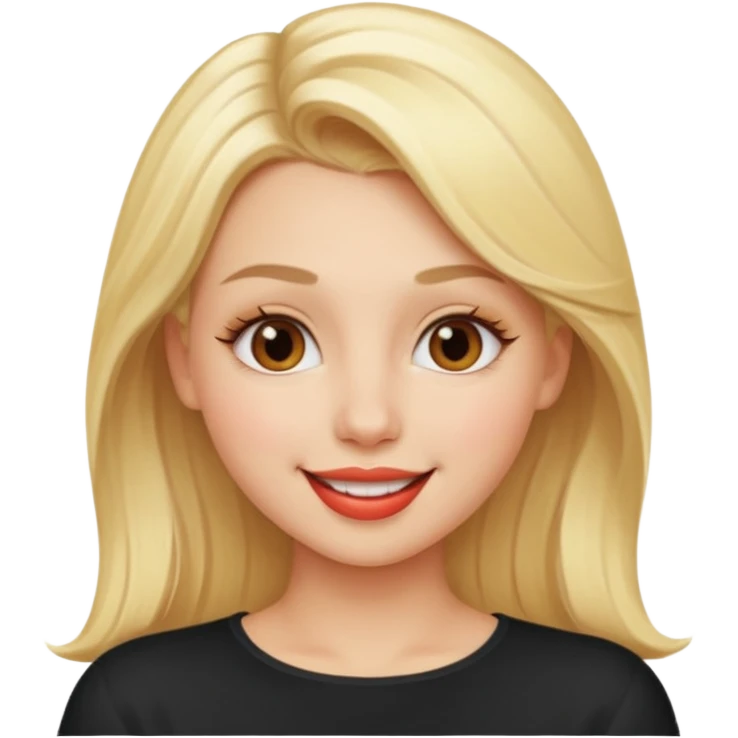 hot blonde girl kissing the camera emoji