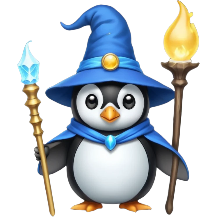 Penguin Wizard emoji
