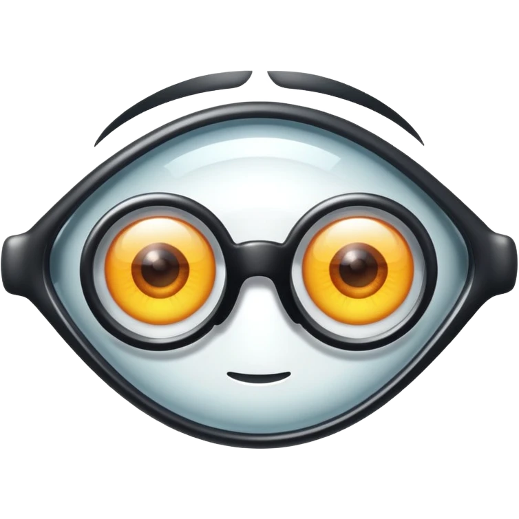 eye with glasses, vision symbolism emoji