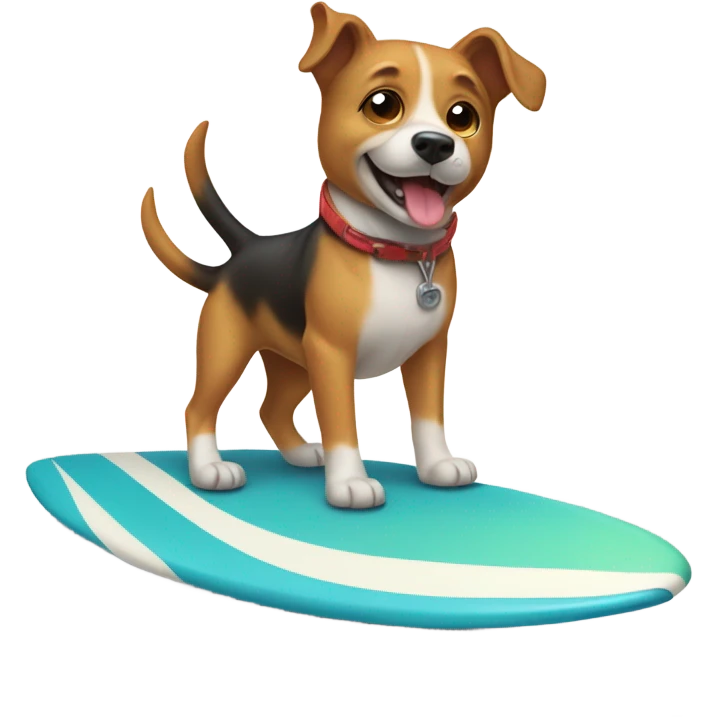 Dog Riding Surfboard emoji