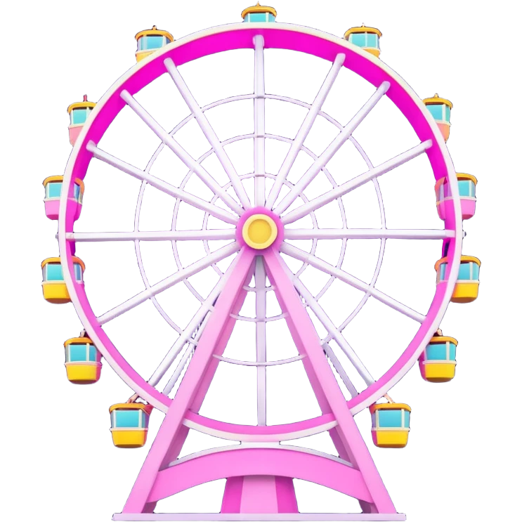 mix pink theme park Ferris wheel emoji