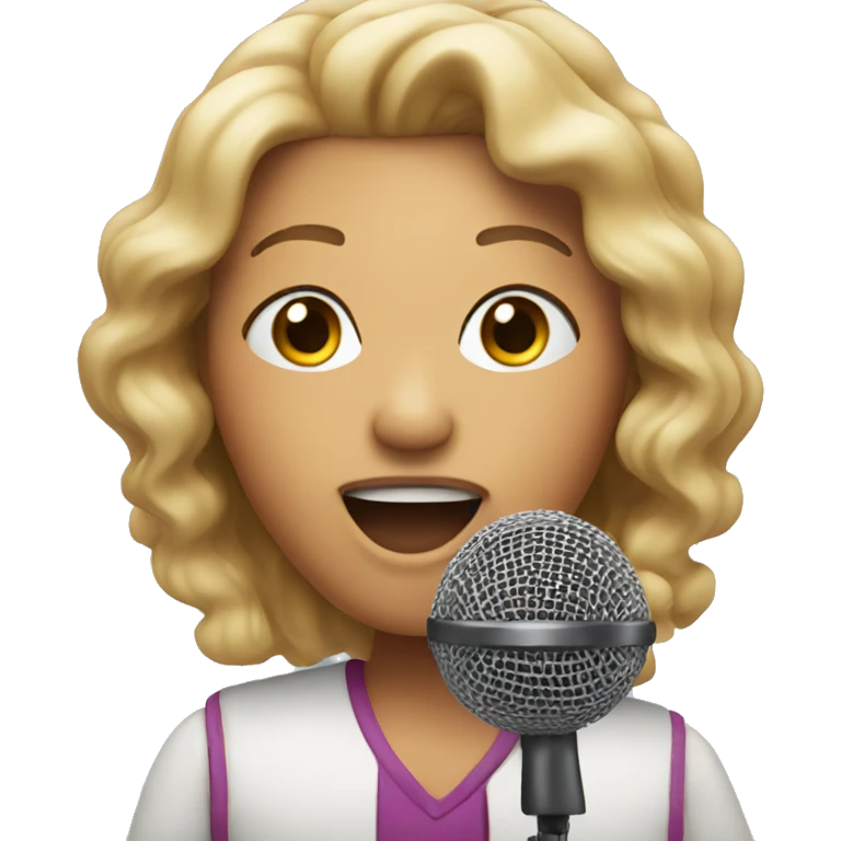 Memoji singing with microphone  emoji