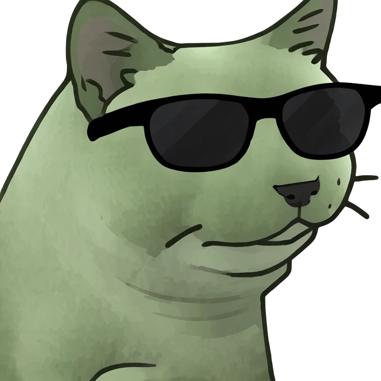 Cat with sunglasses emoji