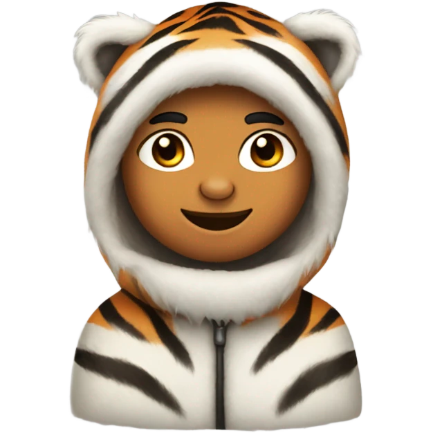 Eskimo dressed as tiger emoji
