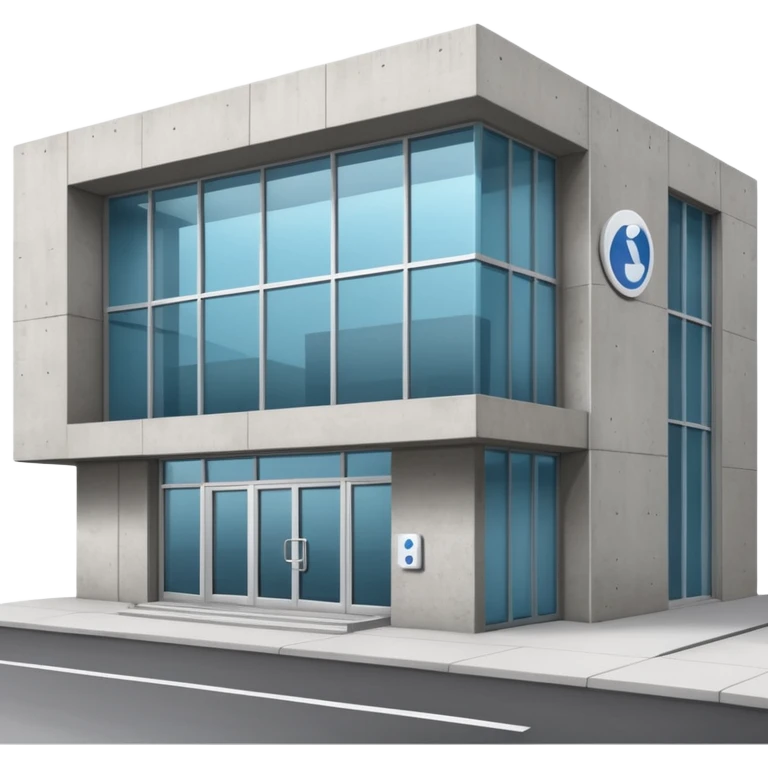 empresa prédio com placa de acessibilidade para cego emoji