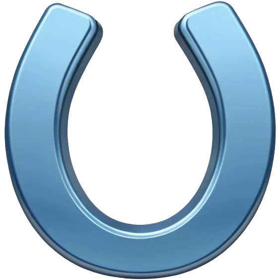 blue horseshoe magnet emoji