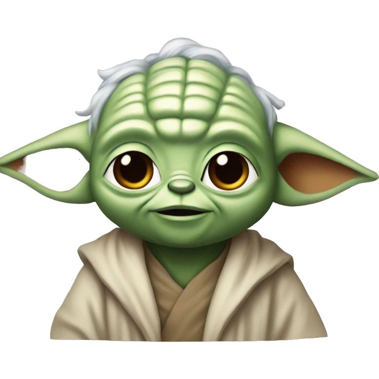 mix of yoda and unicorn emoji