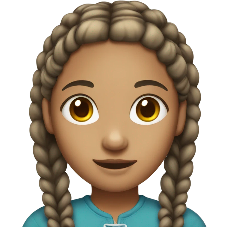 girl with braids and light skin emoji