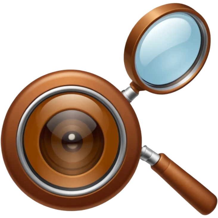 écureuil observant un objet avec une très grande loupe, air concentré emoji