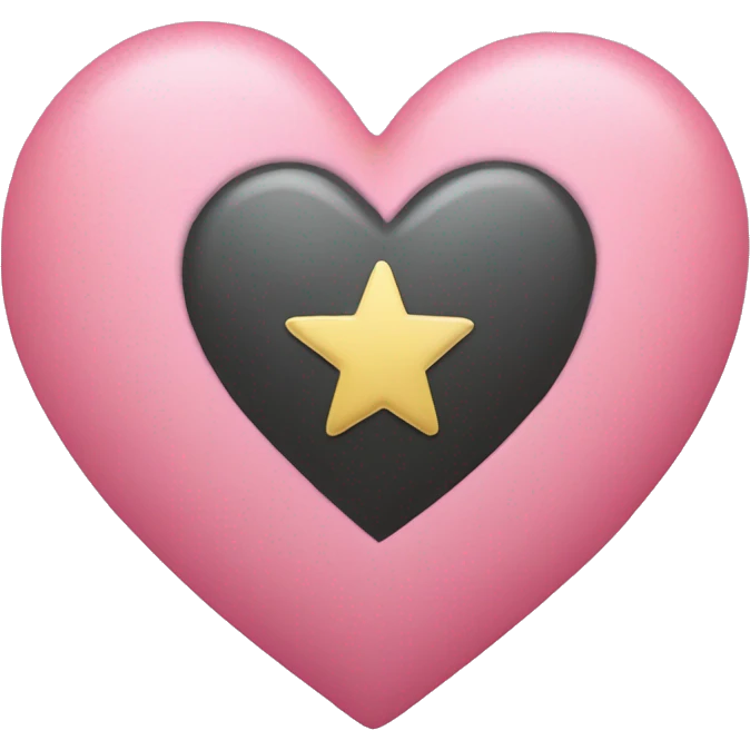 un corazón rosa con una estrella  emoji