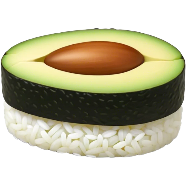 Cute avocado sushi emoji