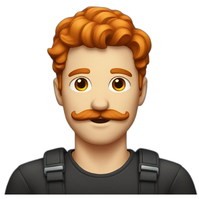 male with red hair and mostache emoji