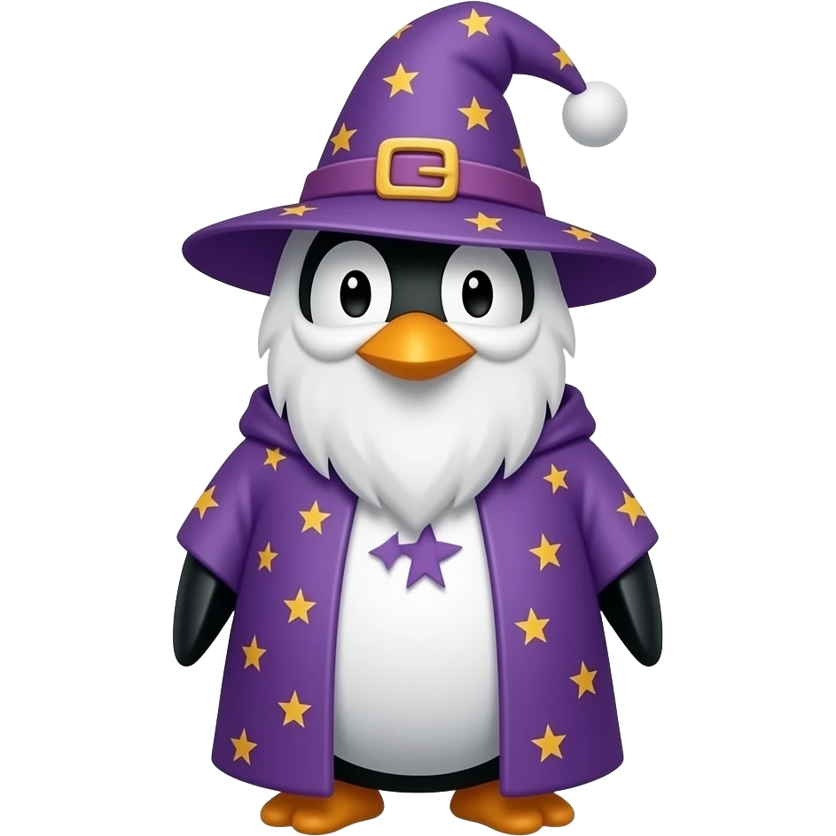 Penguin Wizard emoji