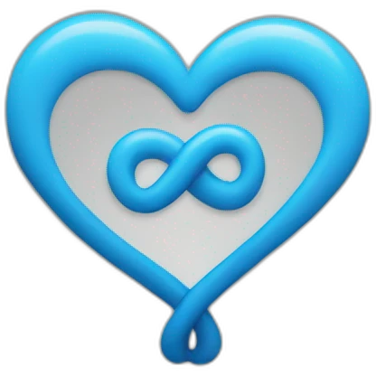 Un cœur, entouré du symbole Infinity. emoji