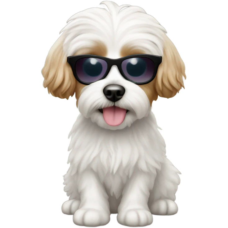 Cavachon with sunglasses emoji
