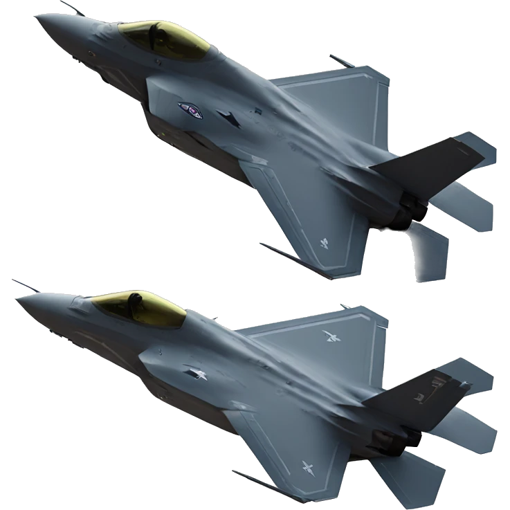 Two F35s pincer movement emoji