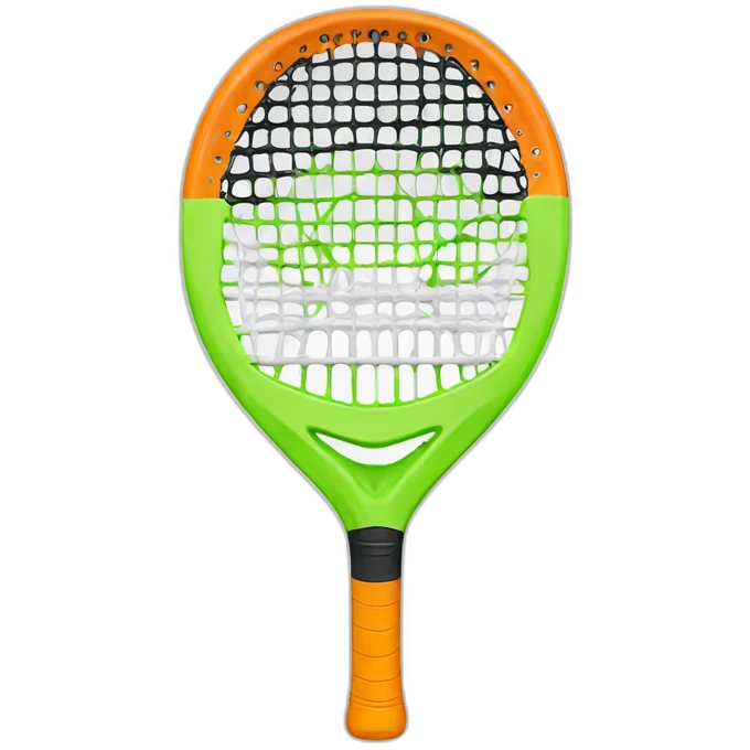 padel racket  without smile emoji