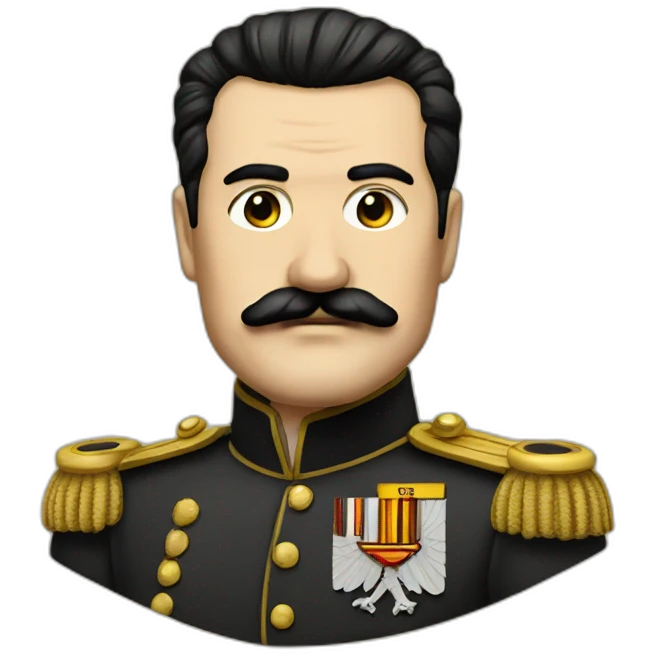 German dictator with black hair and square mustache emoji