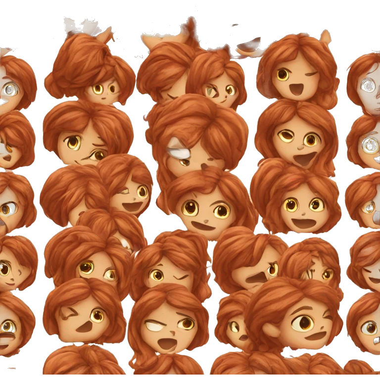 brownish red hair girl talking on the phone emoji