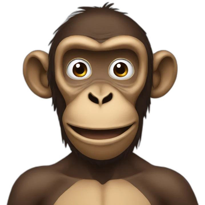 Giga Chad meme Monkey emoji