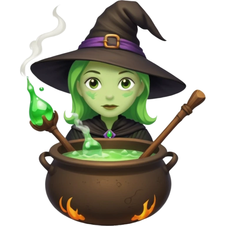 green witch cooking potion emoji