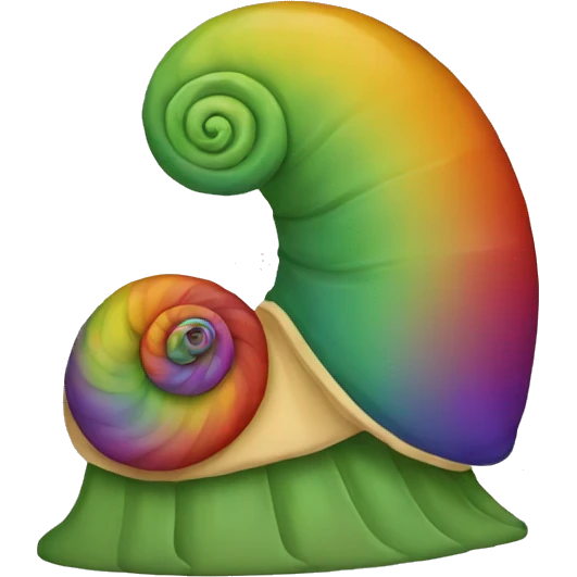 Caracol con colores emoji