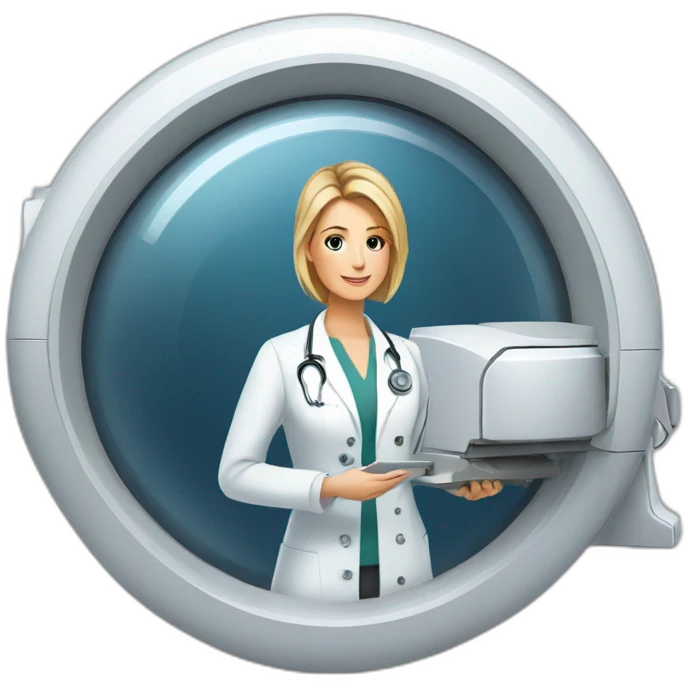 Posh-Radiologist-performing-breast-mri-to-leni-klum emoji
