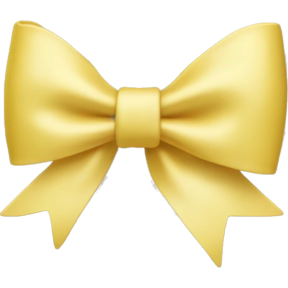 Light yellow bow on light yellow bow emoji