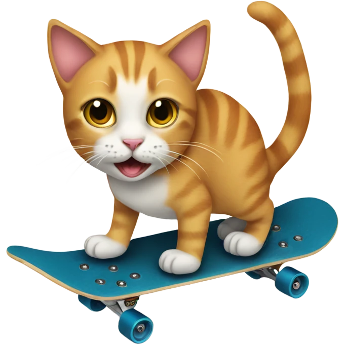 Cat on a skateboard emoji
