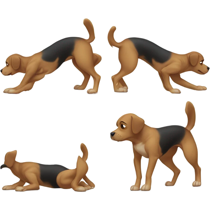 Generate a dog doing push ups   emoji