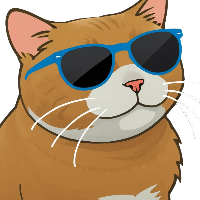 Cat with sunglasses emoji