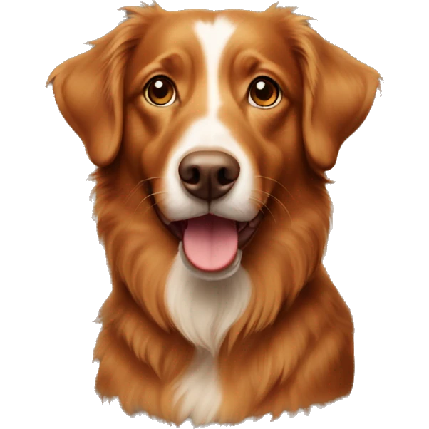 Toller dog  brown  emoji
