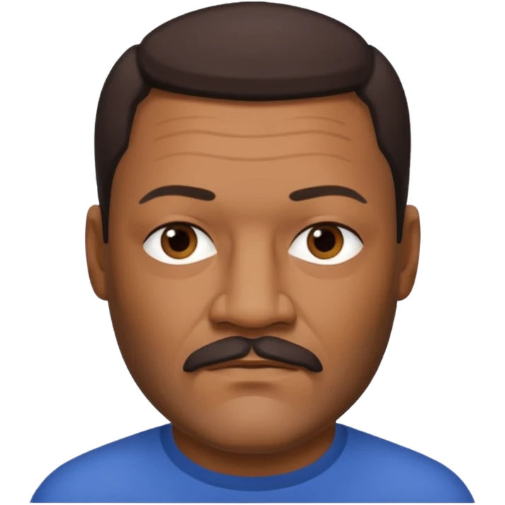 Lawrence Fishburne with dark brown hair and thin mustache  emoji