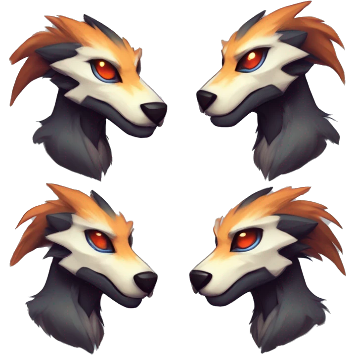 Cute Protogen-vernid-sergal-wickerbeast by griffsnuff & LiLaiRa & Falvie emoji