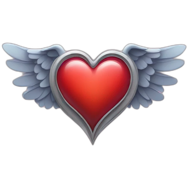 Heart with wings and top ring emoji