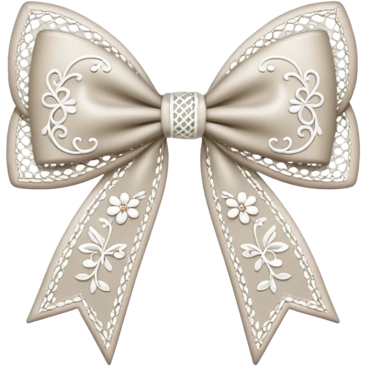 Lace bow emoji