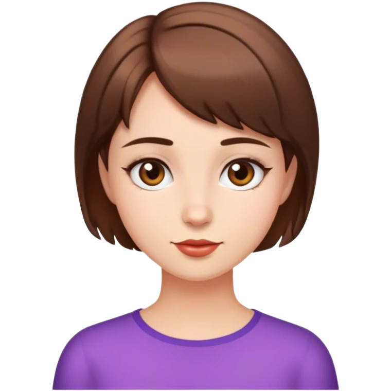 Birthday girl with short brown hair  emoji