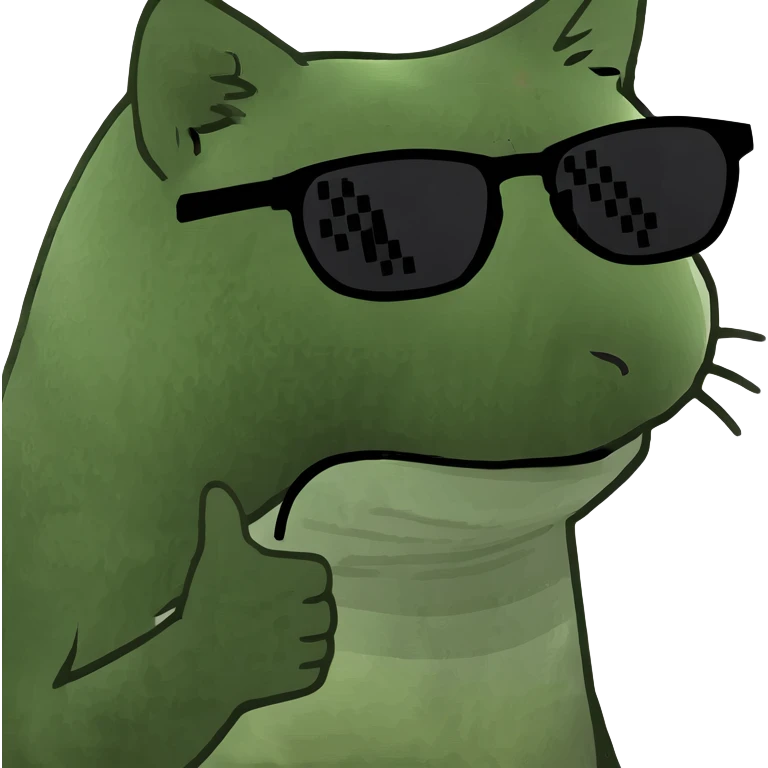 Cat with sunglasses emoji