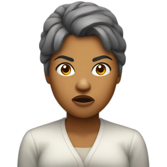 Femme métisse angry emoji