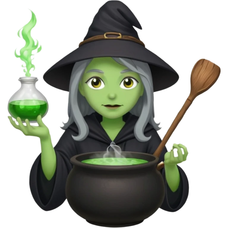 green witch cooking potion emoji