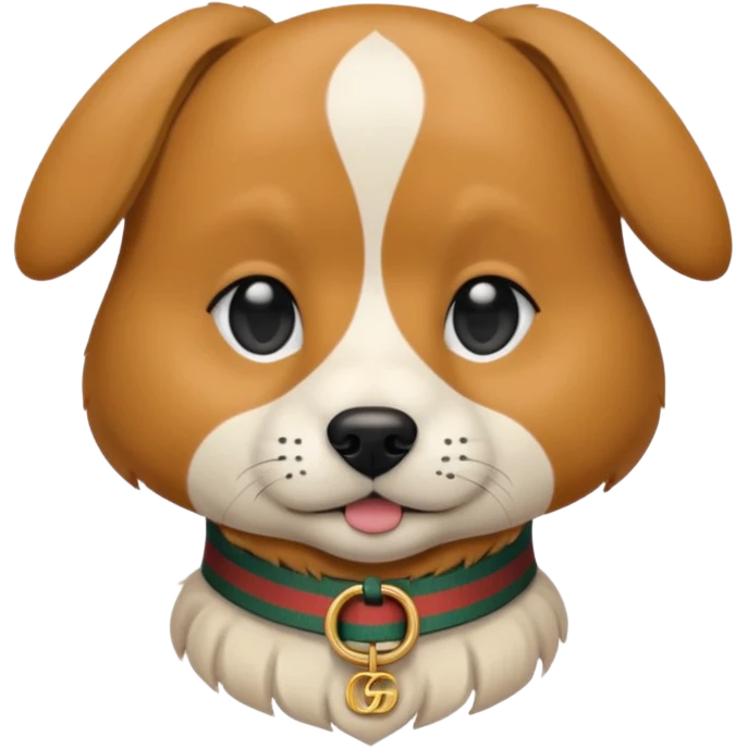 dog wearing gucci emoji