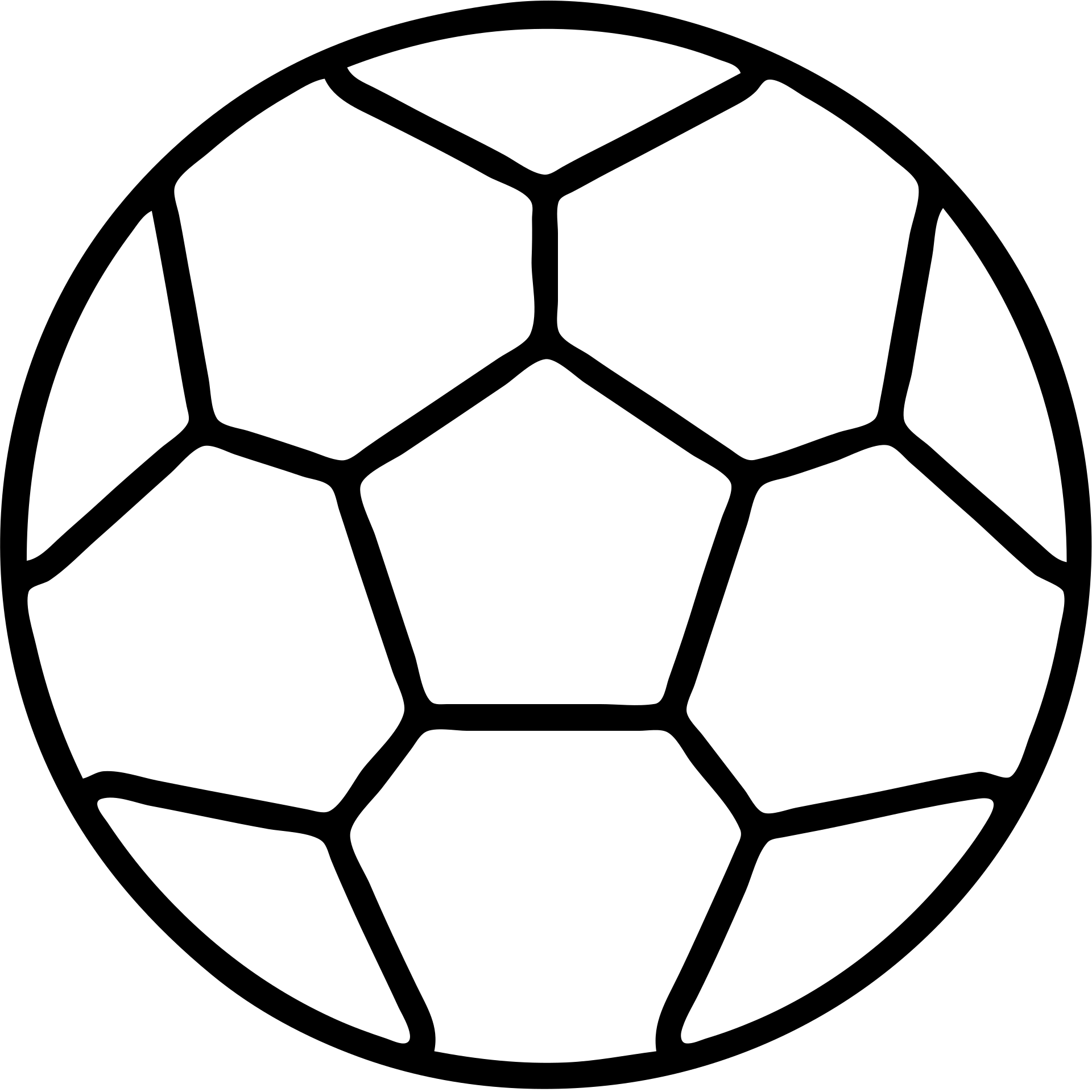 soccer ball polygonal outlined icon emoji