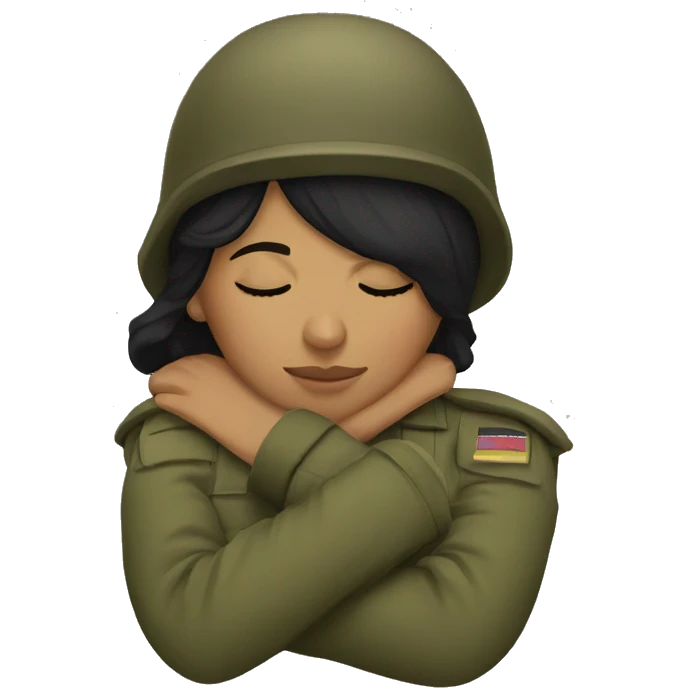 Woman soldier sleeping  emoji