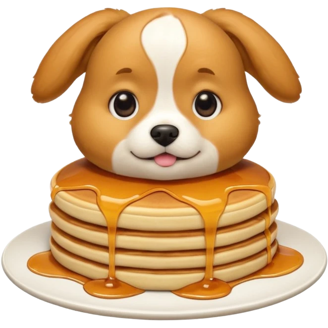 dog in the shape of pancake likr the dog emoji  emoji