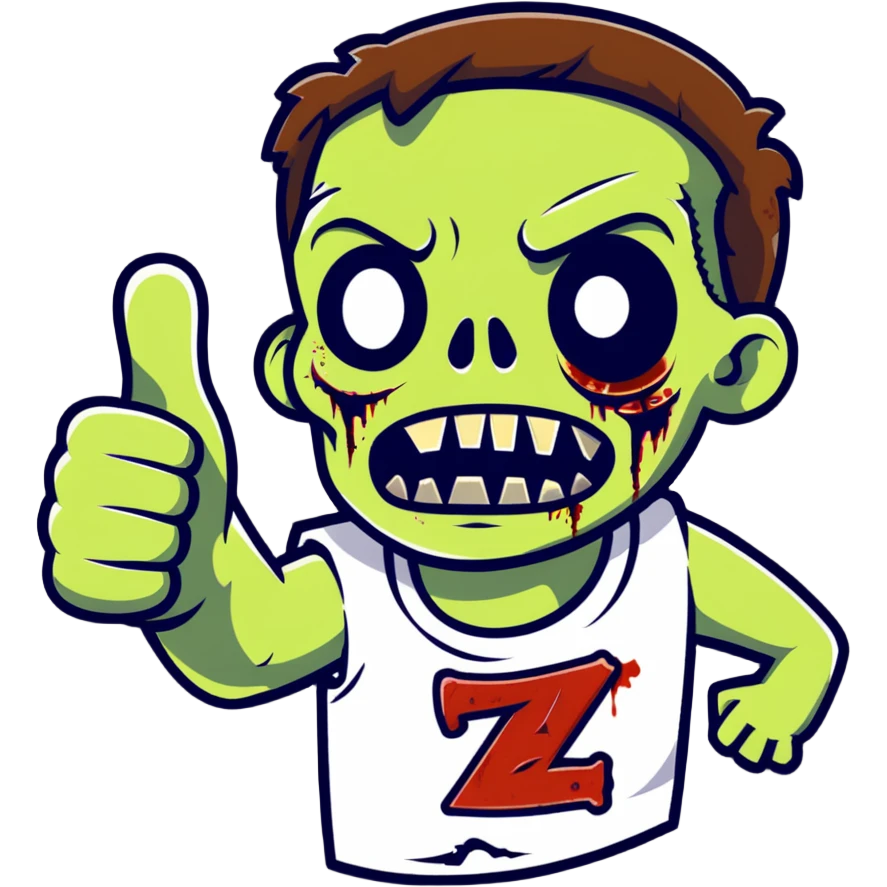zombie giving thumbs up gesture emoji